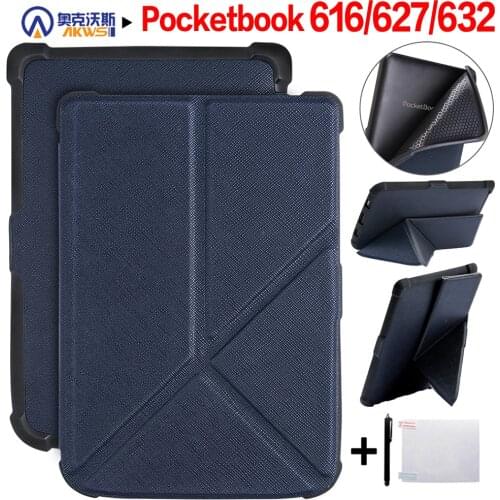 Origami Thin Smart Cover Case for Pocketbook 616/627/632, Pocketbook Basic Lux 2/touch Lux/touch HD 3+gift