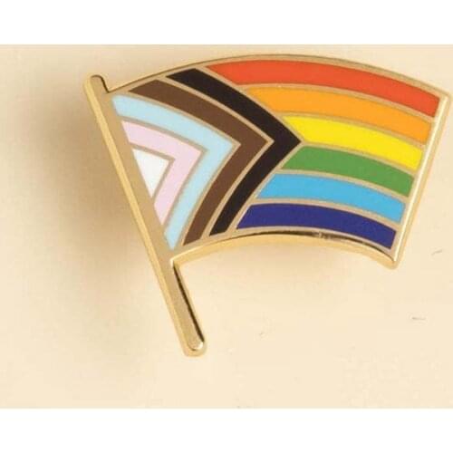 Love Pride Rainbow Pins Heart Gay Enamel Pin Flags Brooches Intersex Badge Clothes Lapel Pins Couple Jewelry Gift