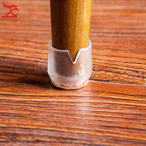 1 piece Transparent non-slip multi-function table mat furniture table and chair wear-resistant foot cover chair stool protector