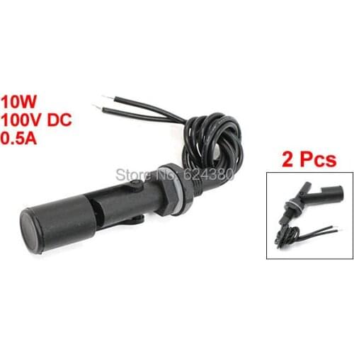 2 Pcs / Lots x Side Horizontal Mount P.P PP Float Switch Fish Tank Pool Liquid Water Level Sensor Black ZPC8