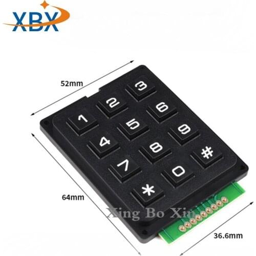5PCS 4x4 Matrix Array 12/16 Keys 4*4 Switch Keypad Keyboard Module for Arduino 4*3MM 4X3MM