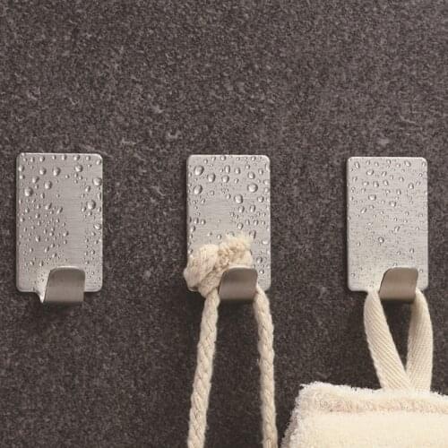 8pcs Self Adhesive Hooks Storage Holder for Bathroom Kitchen Hanger Stick on Wall Hanging Door Clothes Towel Racks