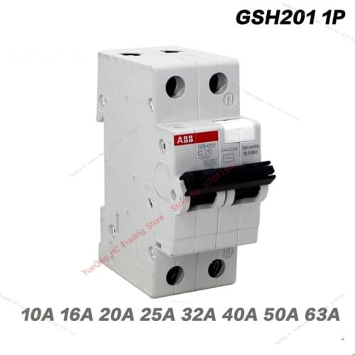 ABB Electric GSH201 1P+N 2P AC-C 40A 30MA Mini AIR Leakage Circuit Breaker Protection Switch Residual Current Operation Device