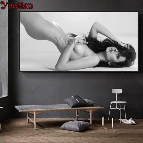 100x50cm Diamond Embroidery Stones Sexy Nude Women 5D DIY Diamond Painting Diamond Mosaic needlework living room decor