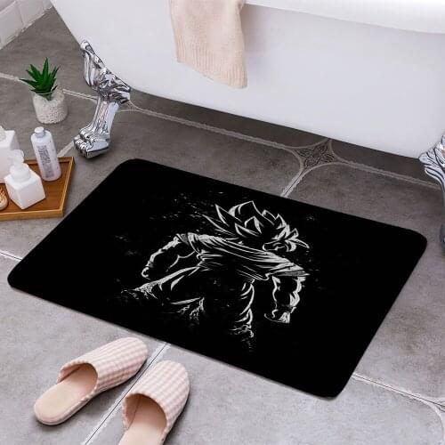 Anime Dragonball Saiyan Anti-slip Doormat Vacuuming Water Absorbing Kitchen Bedroon Bath Floor Mats Home Entrance Home Decora