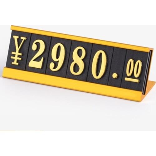 Big Size Desktop Metal Base Price Tags Camera Mobile Phone Combination Arabic Numerals Signs Label Window Counter Display Stands