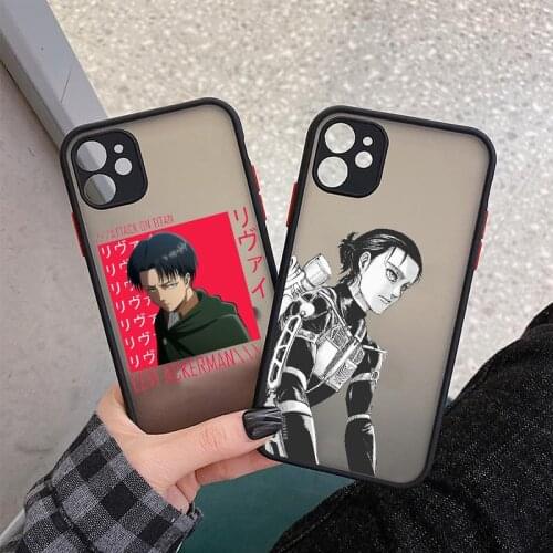 Anime Japanese Attack on Titan Phone Case for Iphone 12 Mini 11 Pro XS MAX 8 7 6 6S Plus X SE20 XR Soft Bumper Fundas Coque Case