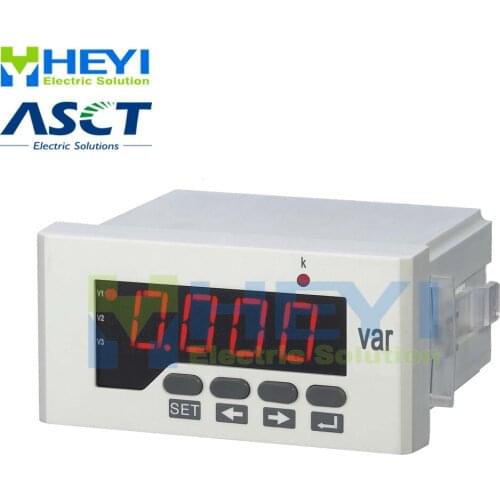 LED digital 3 phase Reactive power meter with RS485 communication 48*96 mm Class 0.5 three phase digital panel meters