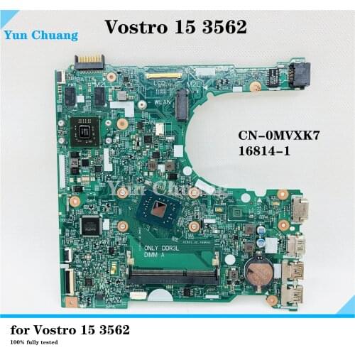 CN-0MVXK7 16814-1 15 3562 Laptop motherboard For Dell Vostro 15-3562 original mainboard W/ Celeron CPU GPU 2GB 100% fully tested