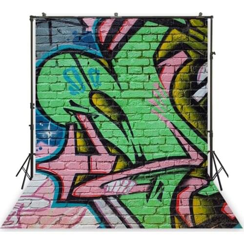 Street Art Photo Backdrop Graffiti Brick Wall Shabby Chic Background Grunge Hand Painted Photocall Studio Photoshoot Wallpaper