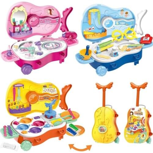 Childrens Pretend Play Home Simulation Doctor Care Package Cosmetics Color Mud Mold Hand-held Piano Rod Box Toys Fashion Toys