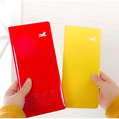 Travel Multifunction Double Open Long Document Bag Passport Bags Card Holder Purse Case for Women Candy-colored PU Card Package