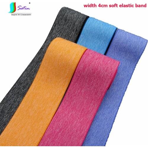 High Quality 4cm Cheap Price Blue Yellow Black Rose Red Purple Width 40MM Soft Elastic Band