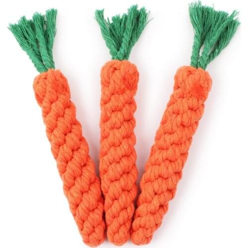 1 Pc Carrot Dog Toy 22cm Long Braided Cotton Rope Puppy Toys Pet Dog Toys Dog Toy Honden Speelgoed Товары Для Собак Для Собак