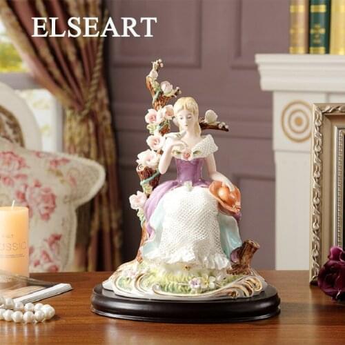 England top grade ceramic lady with pigeon ornament people porcelain for home decoration