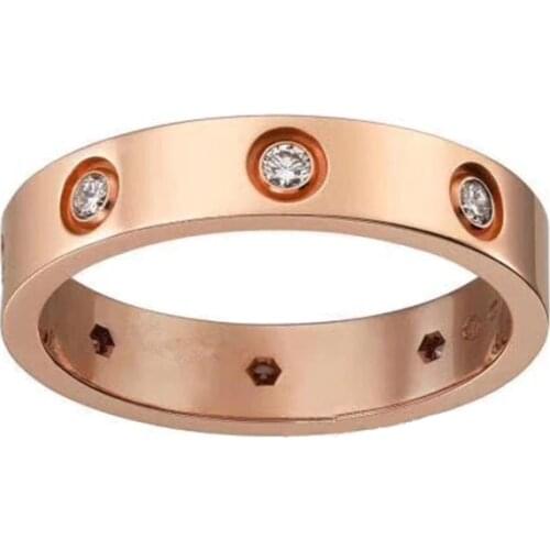 Fashion Crystal Rings for Woman Men Stainless Steel Simple Ring Finger Anniversary Festival Jewelry Gift