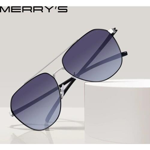 MERRYS DESIGN Men Classic Pilot Sunglasses Aviation Frame HD Polarized Sunglasses For Driving TR90 Legs UV400 Protection S8057