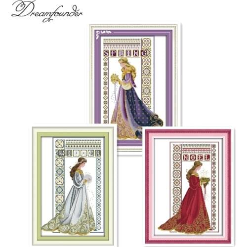 Angel (2) cross stitch kit NOEL bride beauty canvas stitching 14ct 11ct pre stamped fabric embroidery DIY handmade needlework