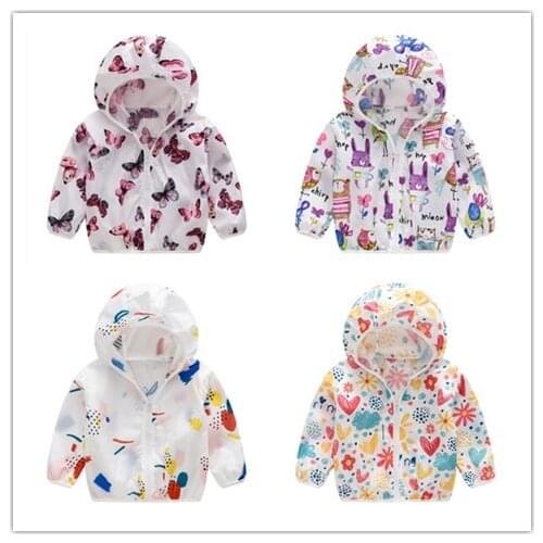 New cartoon sunscreen clothing for children in summer jaqueta infantil boys jackets girls tops kids clothes