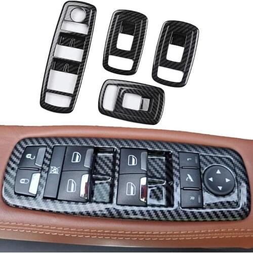 ABS Carbon Fiber Look Car Door Armrest Window for Maserati Levante 2016-2020 Ghibli 2014-2020 Quattroporte 2013-2020