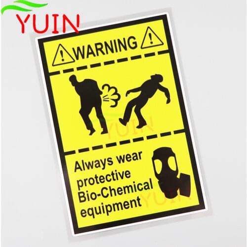 Warning Car Sticker Biohazard Funny Danger Sign Decals PVC Decorative Cars Accessories Waterproof Sunscreen Decal 16*10cm