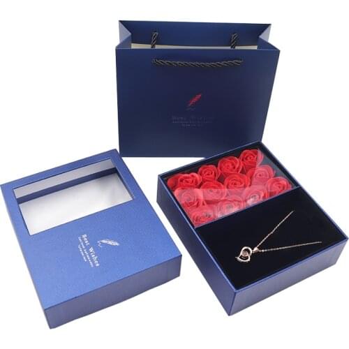 ROSE SPACE 12Rose Gift Box Artificial Rose Flower For Party Birthday Wedding Girl Mothers Day Valentines Day Christmas Gifts