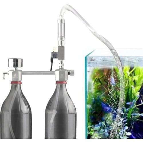 Aquarium DIY CO2 Generator System Kit CO2 Generator System with Solenoid Valve Bubble Counter & Check Carbon Dioxide Reactor Kit