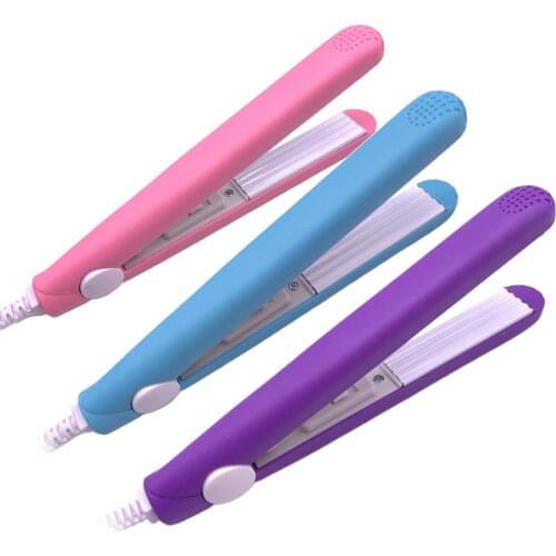 Mini Hair Straightener Flat Iron Curler Travel Home DIY Hair Style Tools Small Flat Irons Women Short Hair Curling Iron
