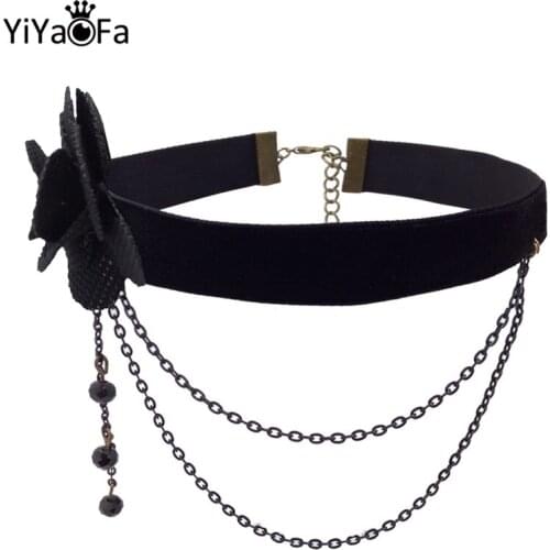 YiYaoFa Vintage Choker Necklace & Pendant Handmade Women Accessories False Collar Statement Necklace Women Wedding Jewelry DD-11