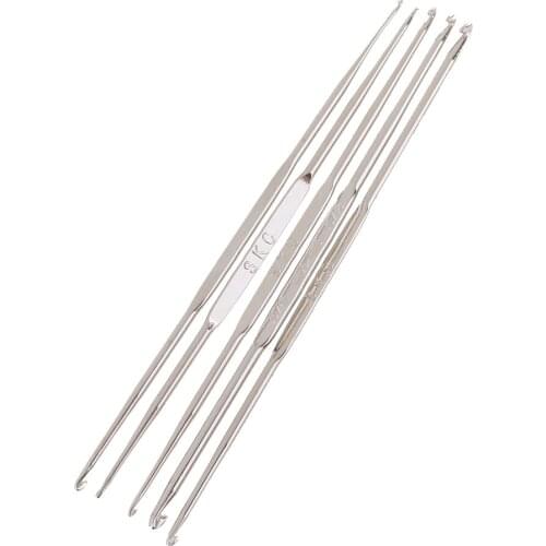 5 Pieces Size 1.0 3.0mm Double Head Knitting Needles Crochet Hooks Set Point Hook