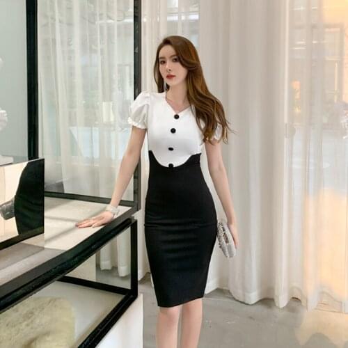 2021 Summer Sexy Party Bodycon Pencil Dresses Women Short Sleeve Corset Elegant Dress Patchwork Vestidos High-end Bandage Dress