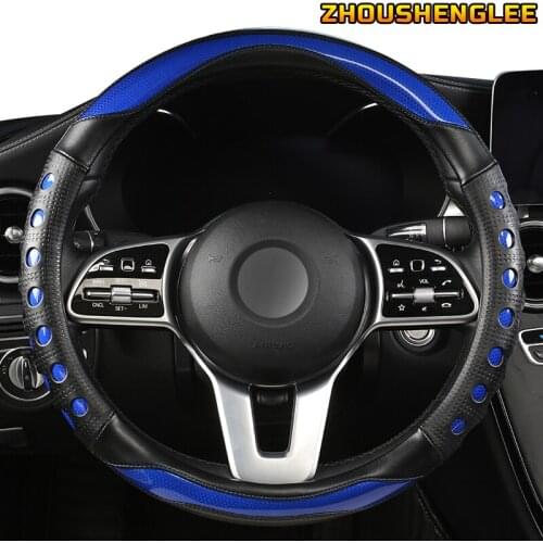 ZHOUSHENGLEE Microfiber Leather Car Steering Wheel Cover For BMWs Mini F60 F56 F55 F54 R52 Coopers Clubman Cabrio Countryman