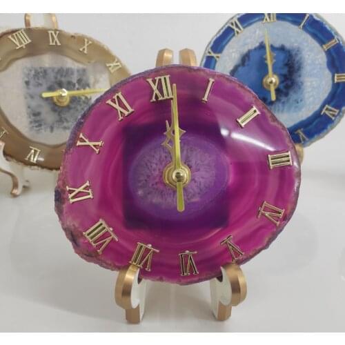 1pcs Agate slice natural Agate Slices clock quartz gemstone healing Home decor