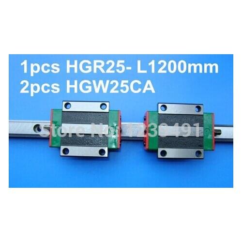 1pcs original hiwin linear rail HGR25- L1200mm with 2pcs HGW25CA flange block cnc parts