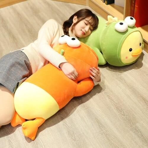 1pcs Cute duck doll big duck Plush Doll bed sleeping pillow super soft birthday gift female down cotton filling