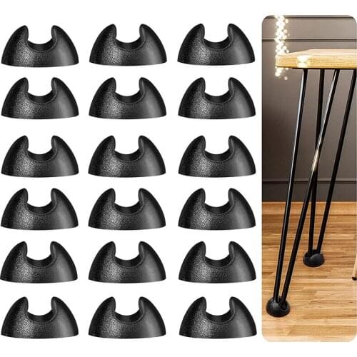 12Pcs Hairpin Leg Protector Hairpin Table Legs Metal Table Leg Feet Furniture Feet Pads Non Slip Floor Protectors Table Leg Caps