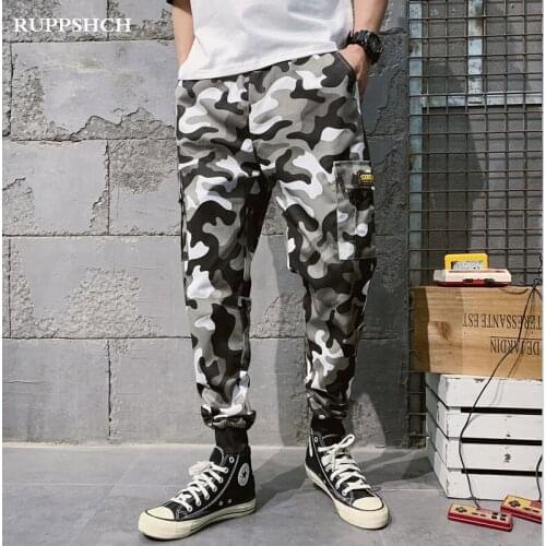 2021 New Men Sports Cargo Pants Men Military Camouflage High Quality Large Size Casual Pants Men Nine Point Pants M-8XL