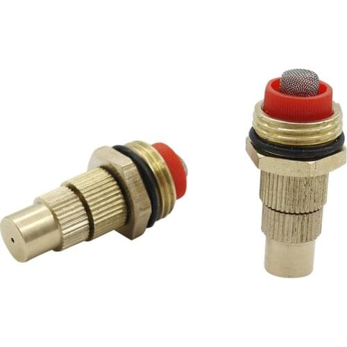 3 Pcs Adjustable 1/2" External Thread Brass Spray Nozzles with Filter Garden Irrigation Misting Fog Atomization Sprinkler