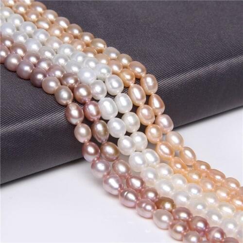 4.2-4.5mm Oval Natural Pearls Grade A Freshwater Pearl Beads For Jewelry Making High Quality Small Loose Pearl Beads 14” Strand
