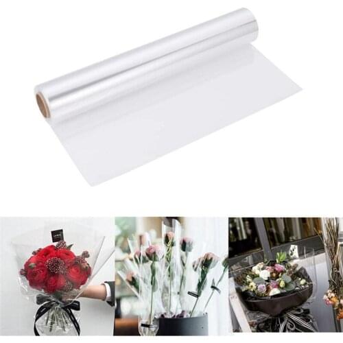 40cmX30m Clear Cellophane Wrap Roll For Gift Flower Bouquet Baskets Wrapping Arts And Crafts Supplies Packaging Cellophane