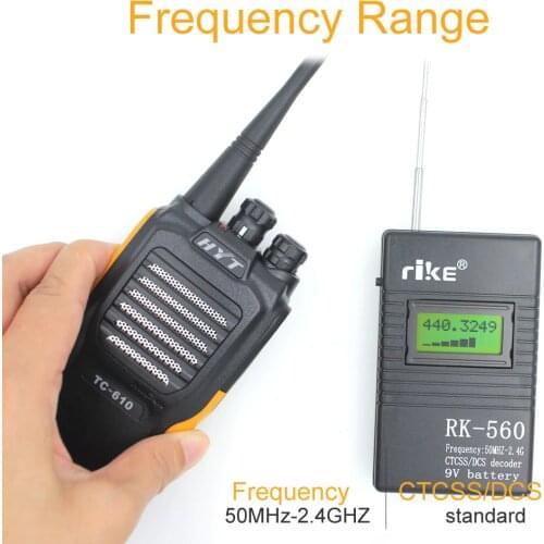 50MHz-2.4GHz Portable Handheld Frequency Counter RK560 DCS CTCSS Radio Tester RK-560 Frequency Meter