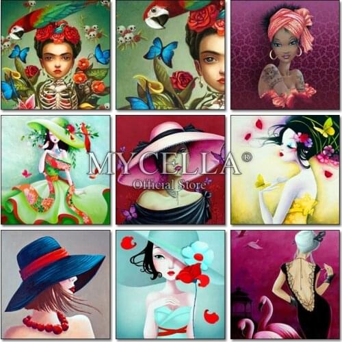 5D Diy Diamond Painting Flower Cartoon Butterfly Girl Embroidery Needlework Full Round Mosaic Kits Crafts Cross Stitch Handcraft