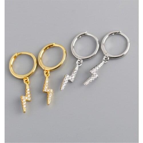 925 Sterling Silver Punk Hip-Hop Geometric Pendant Charm Stud Earring For Women Jewelry Pendientes Accessories eh1011