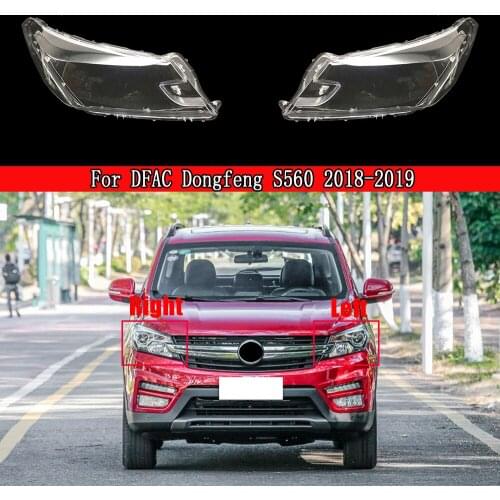 Car Front Headlamps Transparent Lampshades Lamp Shell Headlight Lens For DFAC Dongfeng S560 2018 2019 Auto Head Light Caps