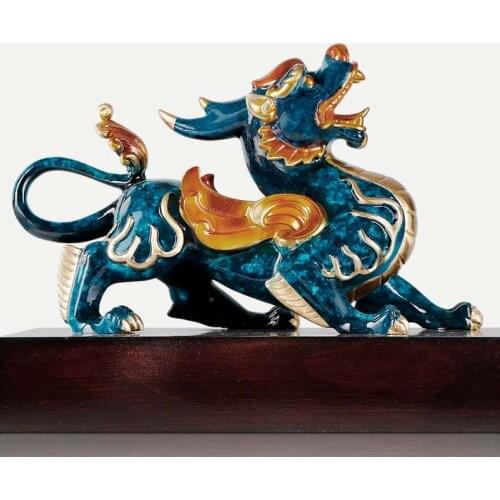 2021 Bring wealth money GOOD LUCK ZHEN ZHAI Dragon PI XIU BRONZE Sculpture FENG SHUI Statue Home store Company mascot talisman