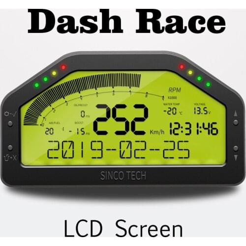 Dash Race Display DO904 Full Sensor Kit Dashboard LCD Screen Rally Gauge With bluetooth Function Waterproof 9000RPM Rally Gauge
