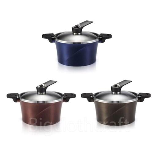 Happycall Ceramic Coating Alumite IH Vacuum Pressure Cookware 24cm Stock Pot