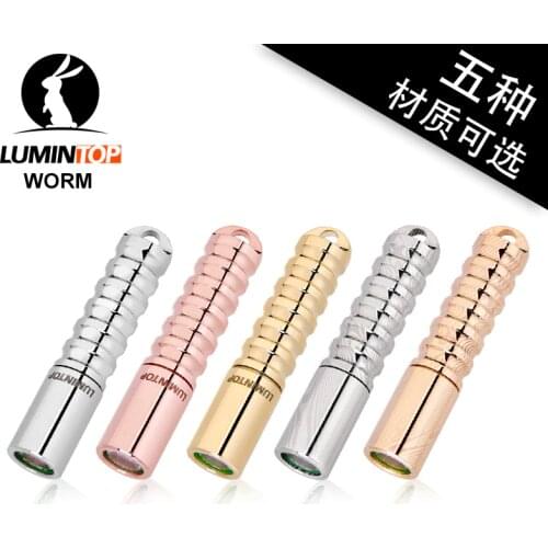 Lumintop WORM mini flashlight with different material copper brass Damascus mokume 120 lumens AAA flashlight