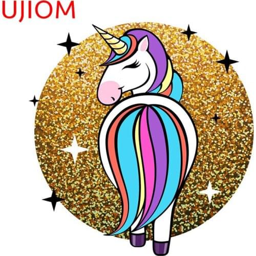 UJIOM Cute Unicorn Switch Panel Sticker Bedroom Accessories Living Room Decor Wall Stickers Home Office Home Office Wallpaper