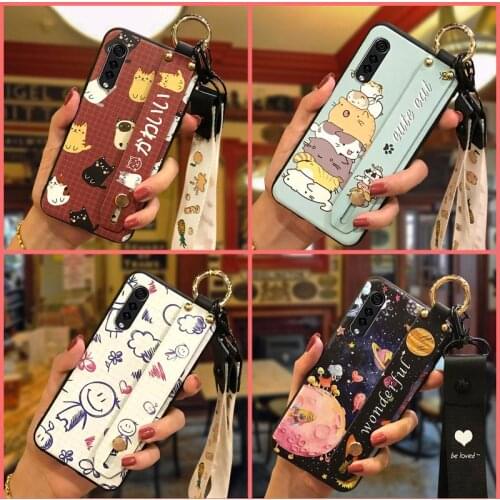 Wristband New Phone Case For LG Velvet 4G/5G Soft Original Cartoon Fashion Design Wrist Strap